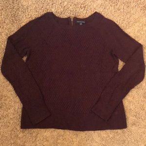 Maroon sweater with zipper